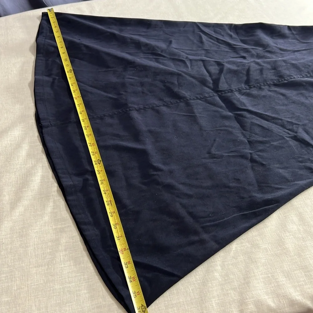 🌞 Coldwater Creek Navy blue lined maxi skirt zips button belt loops 10P